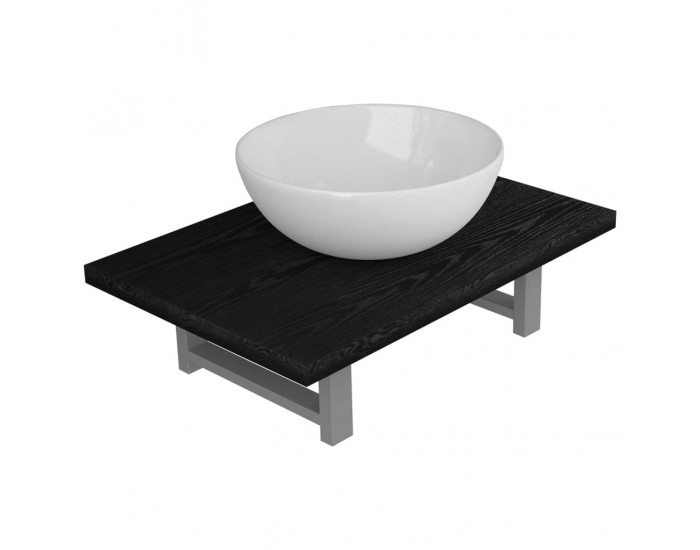 Sonata H Комплект мебели за баня от две части, керамика, черен