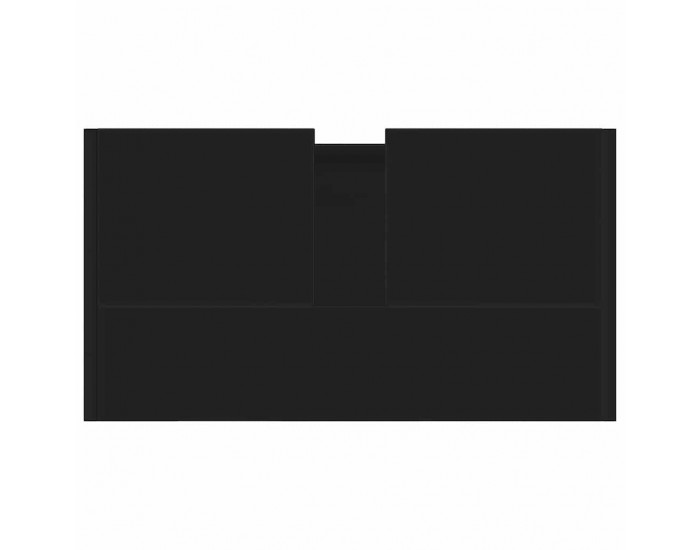 Sonata H Шкаф за баня, черен, 60x33x61 см, инженерно дърво