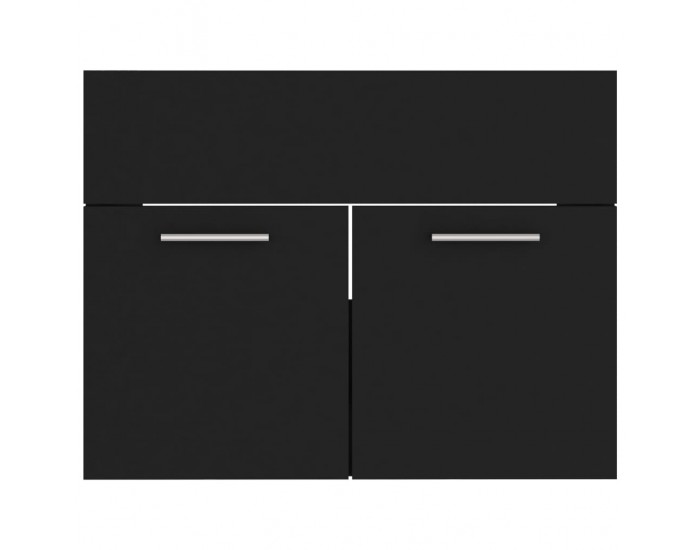 Sonata H Долен шкаф за мивка, черен, 60x38,5x46 см, инженерно дърво