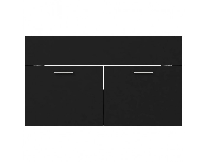 Sonata H Долен шкаф за мивка, черен, 80x38,5x46 см, инженерно дърво