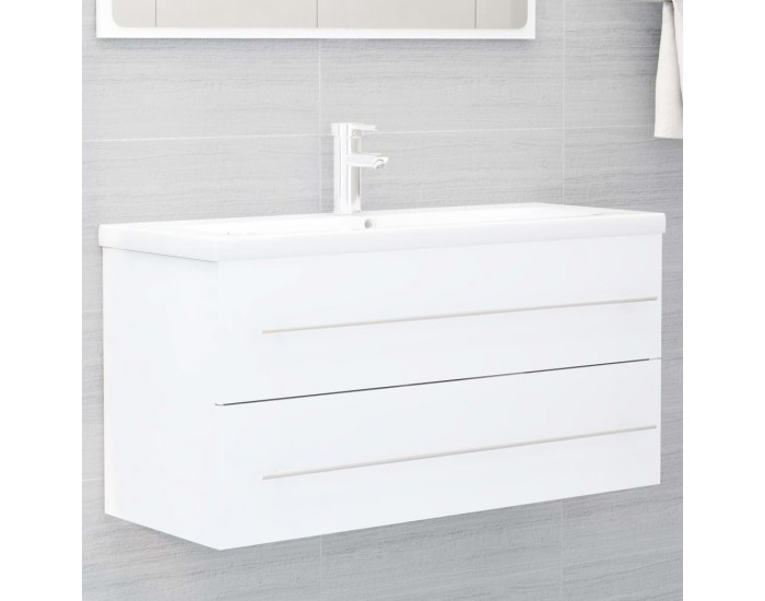 Sonata H Долен шкаф за мивка, бял, 100x38,5x48 см, инженерно дърво