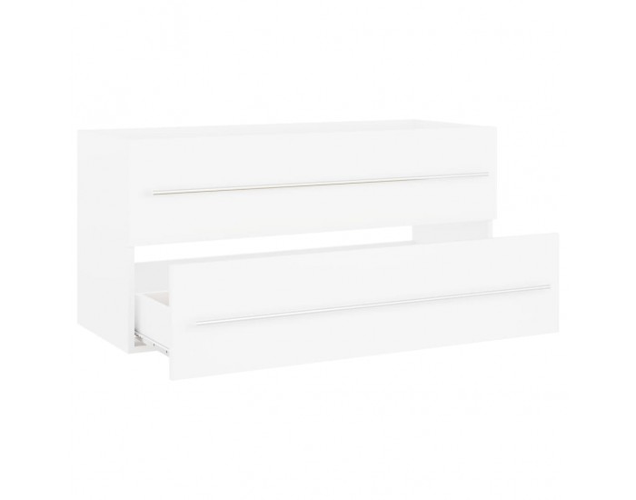 Sonata H Долен шкаф за мивка, бял, 100x38,5x48 см, инженерно дърво