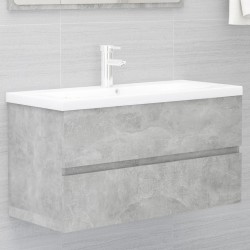 Sonata H Долен шкаф за мивка, бетонно сив, 90x38,5x45см, инженерно дърво - Комплекти