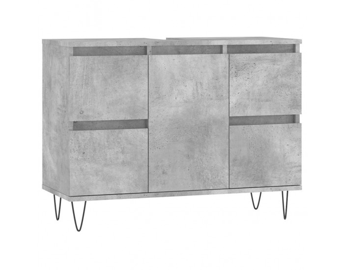 Sonata H Шкаф за баня, бетонно сив, 80x33x60 см, инженерно дърво