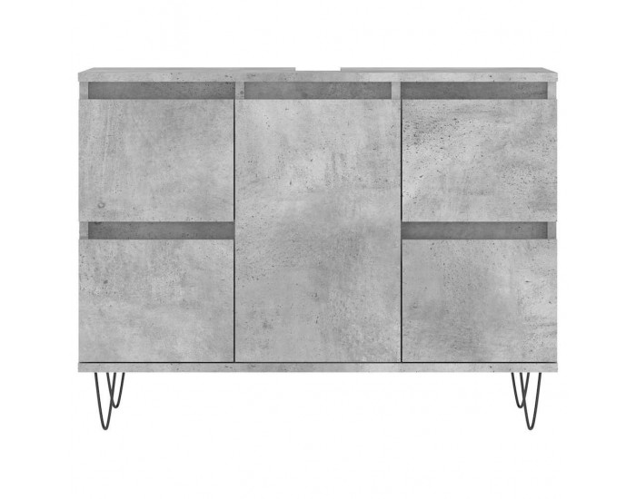 Sonata H Шкаф за баня, бетонно сив, 80x33x60 см, инженерно дърво