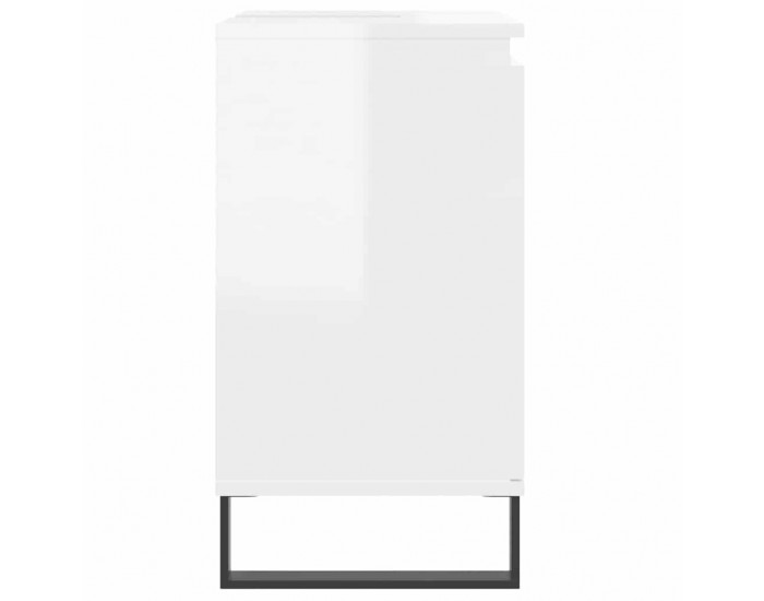 Sonata H Шкаф за баня, бял гланц, 58x33x60 см, инженерно дърво