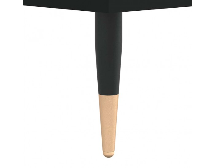 Sonata H Шкаф за баня, черен, 58x33x60 см, инженерно дърво