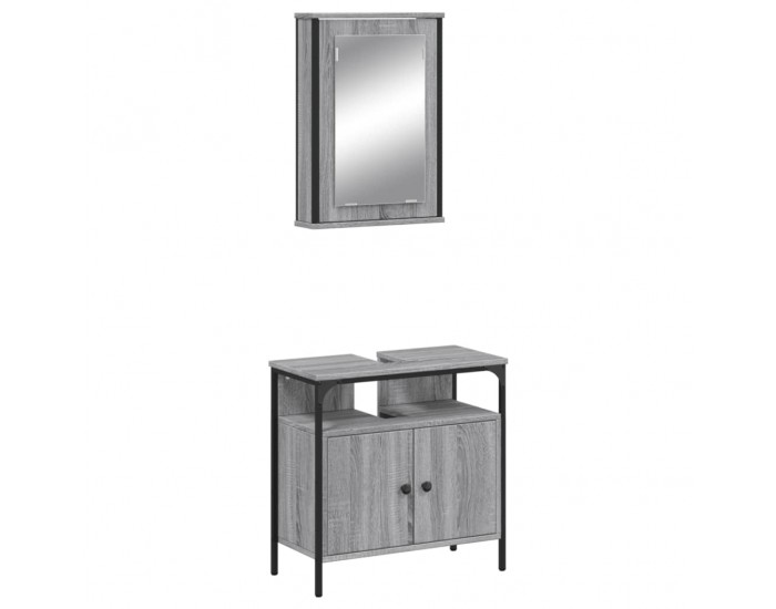 Sonata H Комплект мебели за баня от 2 части сив сонома инженерно дърво