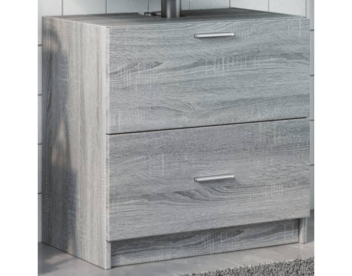 Sonata H Шкаф за мивка, сив сонома, 59x37x59 см, инженерно дърво