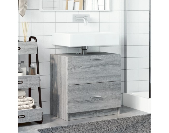 Sonata H Шкаф за мивка, сив сонома, 59x37x59 см, инженерно дърво