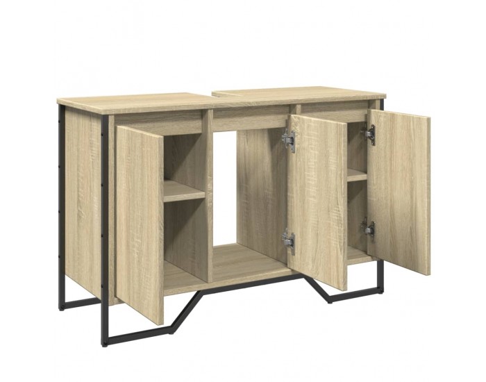 Sonata H Шкаф за мивка за баня, дъб сонома, 91x35x60 см, инженерно дърво