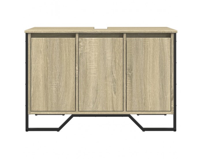 Sonata H Шкаф за мивка за баня, дъб сонома, 91x35x60 см, инженерно дърво