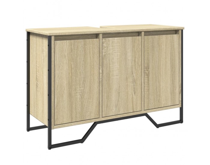 Sonata H Шкаф за мивка за баня, дъб сонома, 91x35x60 см, инженерно дърво