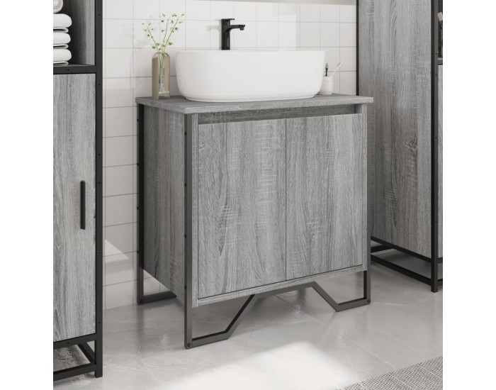 Sonata H Шкаф за мивка, сив сонома, 60x35x60 см, инженерно дърво