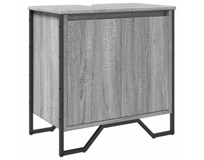 Sonata H Шкаф за мивка, сив сонома, 60x35x60 см, инженерно дърво