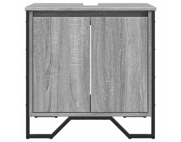 Sonata H Шкаф за мивка, сив сонома, 60x35x60 см, инженерно дърво