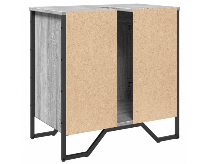 Sonata H Шкаф за мивка, сив сонома, 60x35x60 см, инженерно дърво