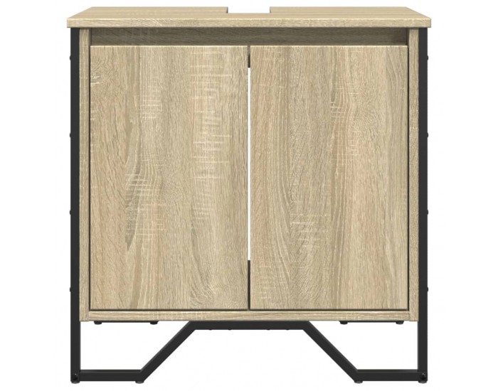 Sonata H Шкаф за мивка за баня, дъб сонома, 60x35x60 см, инженерно дърво