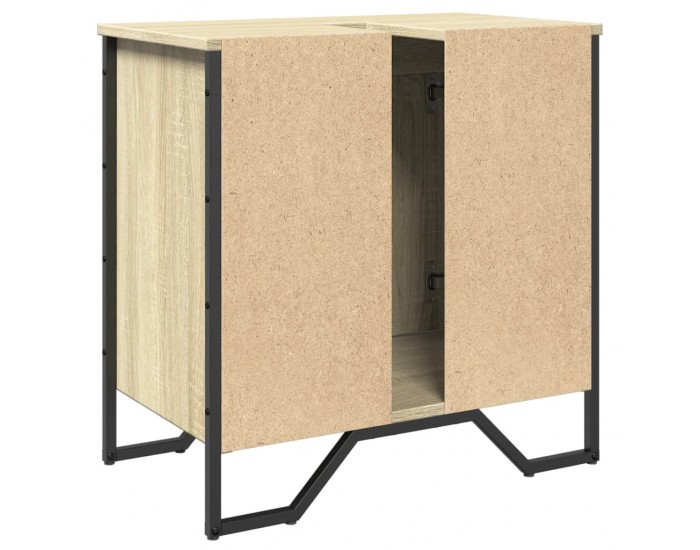 Sonata H Шкаф за мивка за баня, дъб сонома, 60x35x60 см, инженерно дърво