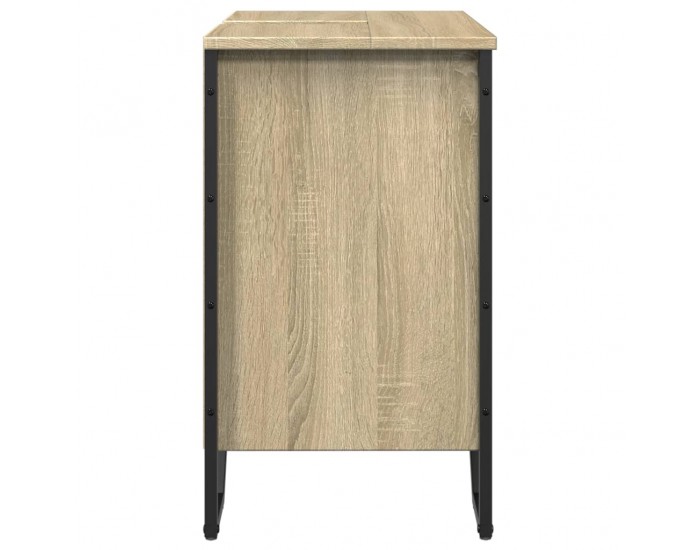 Sonata H Шкаф за мивка за баня, дъб сонома, 60x35x60 см, инженерно дърво