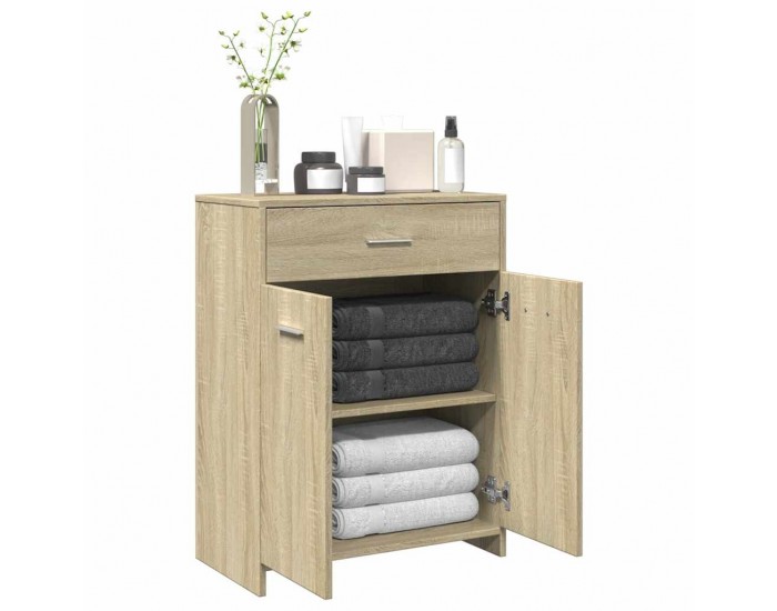 Sonata H Шкаф за баня, дъб сонома, 60x33x80 см, инженерно дърво