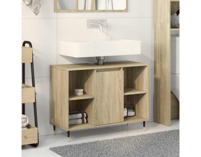 Sonata H Шкаф за баня, дъб сонома, 80x33x60 см, инженерно дърво