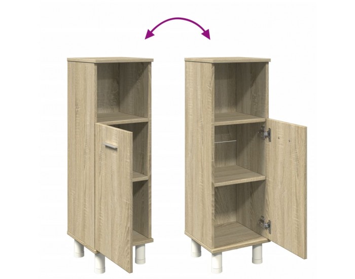 Sonata H Шкаф за баня, дъб сонома, 30,5x30x95 см, инженерно дърво