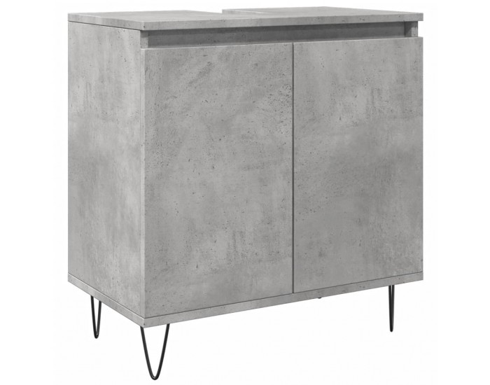 Sonata H Шкаф за баня, бетонно сив, 58x33x60 см, инженерно дърво