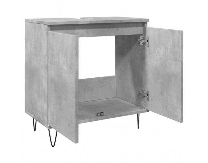 Sonata H Шкаф за баня, бетонно сив, 58x33x60 см, инженерно дърво