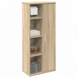 Sonata H Шкаф за баня с държач за ролки, дъб сонома, 39x22x90 см - Комплекти