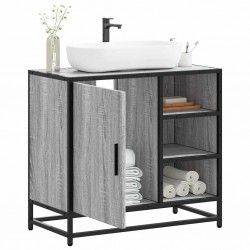 Sonata H Шкаф за мивка в банята Grey Sonoma Инженерна дървесина - Комплекти
