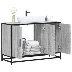 Sonata H Шкаф за мивка в банята Grey Sonoma 90x33x60 cm - Комплекти