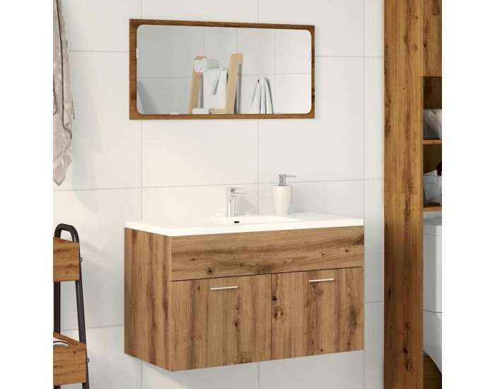 Sonata H Шкаф за мивка за баня, дъб артизан 80x38,5x46см инженерно дърво