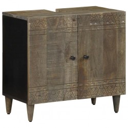 Sonata H Шкаф за баня 62x33x58 см масивно мангово дърво - Комплекти