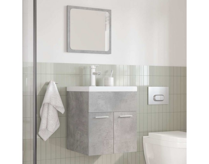 Sonata H Комплект мебели за баня от 3 части бетонно сив инженерно дърво