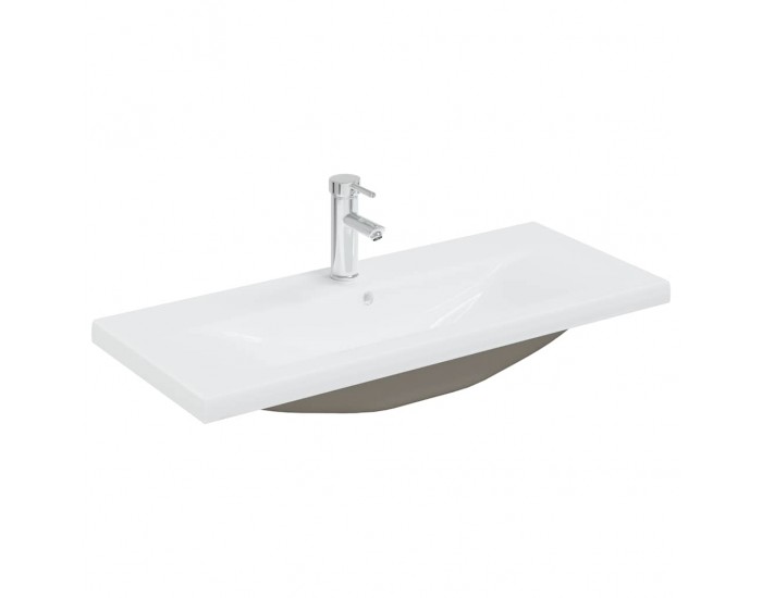 Sonata H Шкаф за мивка за баня с вградена мивка, сонома дъб