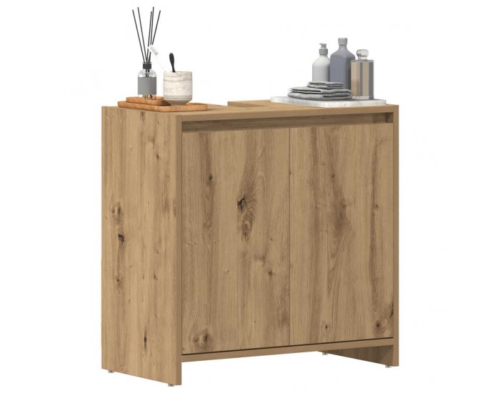 Sonata H Шкаф за мивка за баня, дъб артизан, 60x33x60см, инженерно дърво