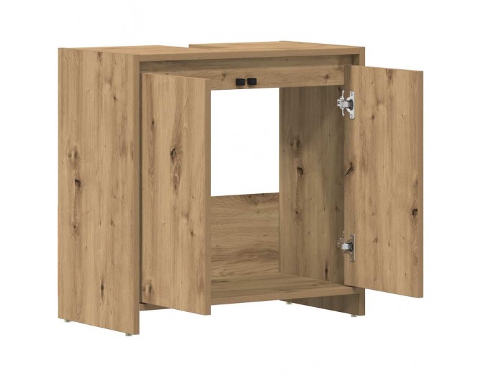 Sonata H Шкаф за мивка за баня, дъб артизан, 60x33x60см, инженерно дърво