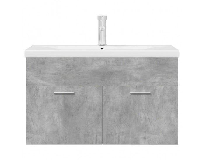 Sonata H Шкаф за мивка за баня с вградена мивка и смесител Бетон сив