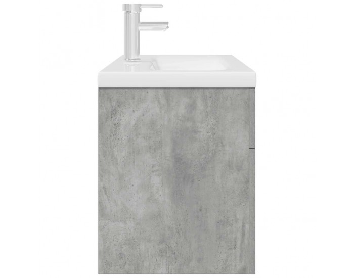 Sonata H Шкаф за мивка за баня с вградена мивка и смесител Бетон сив