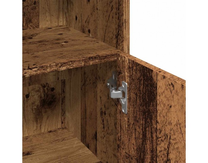 Sonata H Шкаф за баня от старо дърво 30x30x95 cm Инженерна дървесина