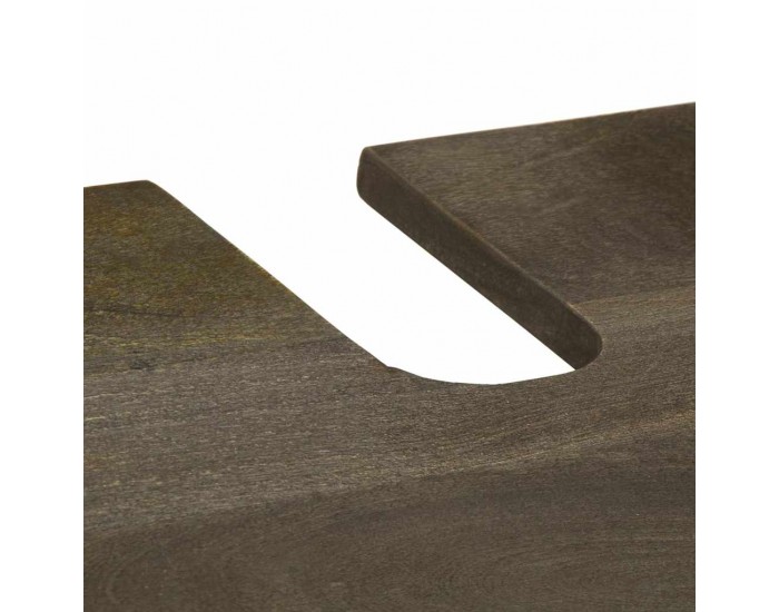 Sonata H Комплект мебели за баня от 3 части Черно масивно дърво Манго