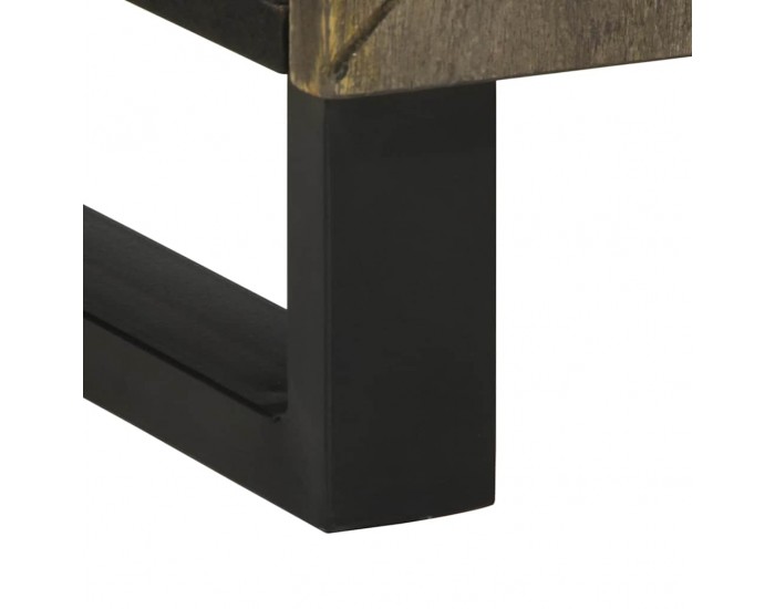 Sonata H Комплект мебели за баня от 3 части Черно масивно дърво Манго