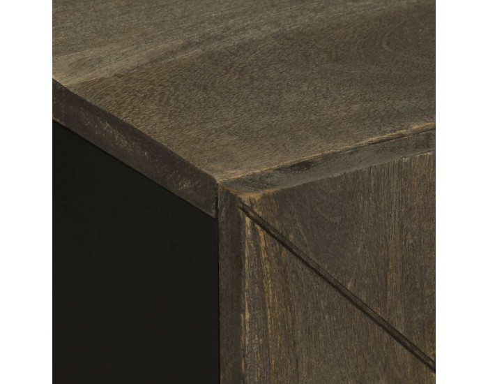 Sonata H Комплект мебели за баня от 3 части Черно масивно дърво Манго