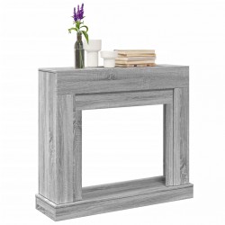 Sonata H Облицовка за камина сив сонома 100x30x87,5 см инженерно дърво - за Камини, Комини и Печки на дърва