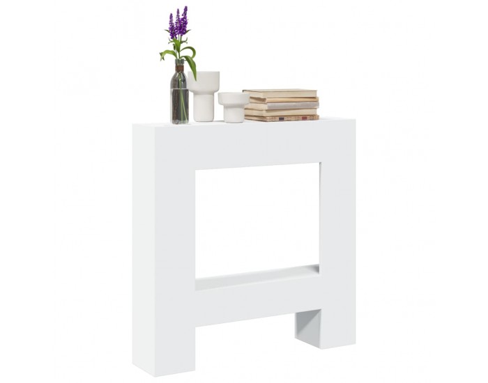 Sonata H Облицовка за камина, бяла, 81x18x82 см, инженерно дърво