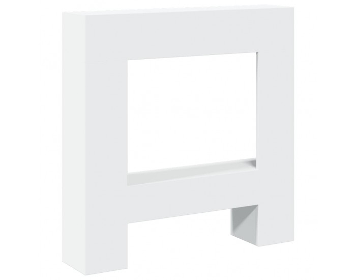 Sonata H Облицовка за камина, бяла, 81x18x82 см, инженерно дърво