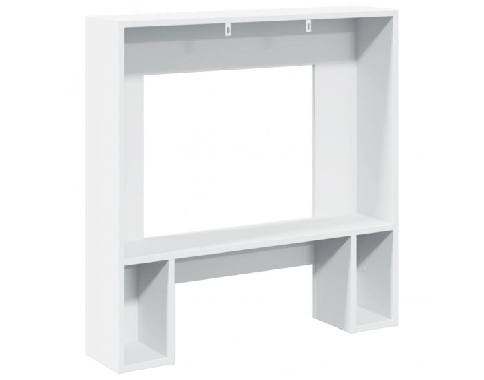 Sonata H Облицовка за камина, бяла, 81x18x82 см, инженерно дърво