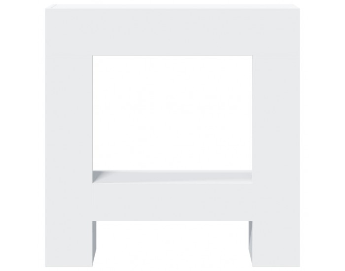 Sonata H Облицовка за камина, бяла, 81x18x82 см, инженерно дърво