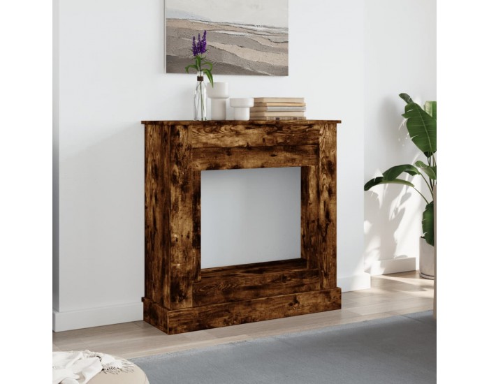 Sonata H Облицовка за камина, опушен дъб, 90x30x90 см, инженерно дърво